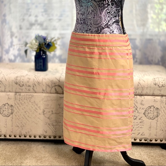 J. Crew Factory Dresses & Skirts - 🏷 4/25 Pencil Skirt in Jacquard Double Stripe